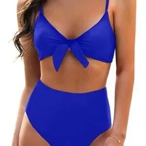 Women’s Two Piece swimwear Bathing Suit Blue Bikini Swimsuit Size S